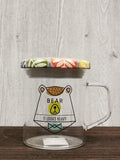 Seal Lid Animal Collection Glass Mug (Bear)