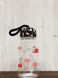 Flamingo Collection Glass Bottle (Black)