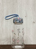 Flamingo Collection Glass Bottle (Blue)