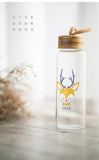 Animal Collection Bamboo Lid Glass Bottle (Deer)