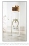 Animal Collection Bamboo Lid Glass Bottle (Porcupine)