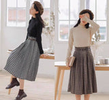 Plaid Long Skirt