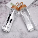 B&W Deer Collection Glass Bottle (Black)